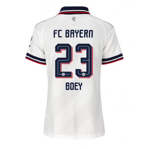 Stroje piłkarskie Bayern Munich Sacha Boey #23 Koszulka Wyjazdowej dla damskie 2026-27 Krótki Rękaw
